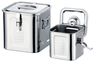 18-8 目盛付 角キッチンポット パッキン・フック付