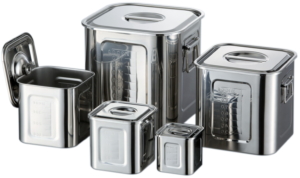 18-8 目盛付 角キッチンポット